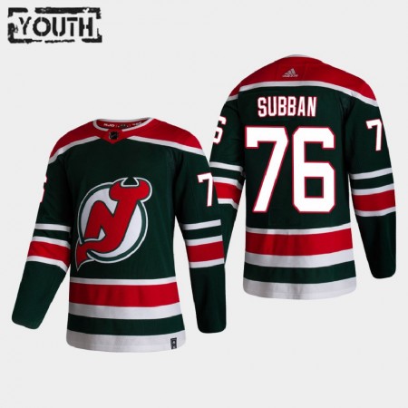 Kinder Eishockey New Jersey Devils Trikot P.K. Subban 76 2020-21 Reverse Retro Authentic